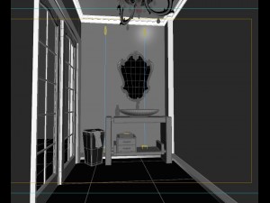 stylish style living room 1805 3D 模型