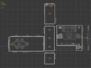 stylish style living room 1805 3D 模型