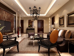 stylish retro european living room 1795 3D Model