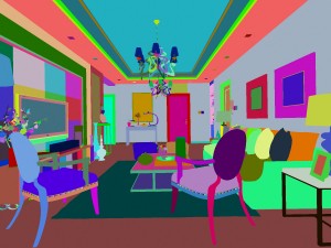 stylish retro european living room 1795 3D Модель