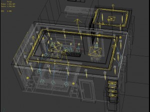 stylish retro european living room 1795 3D Модель