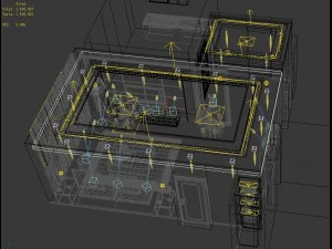 stylish retro european living room 1795 3D Model