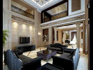 şık &ccedil;ift kişilik avrupa oturma odası 1740 3D Model