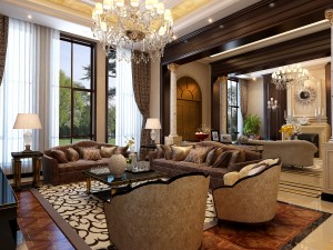 stylish luxury home decoration - living room 6101 3D-Modell