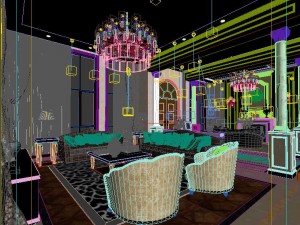 stylish luxury home decoration - living room 6101 3D-Modell