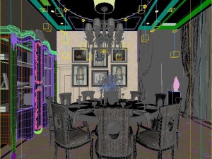 stylish luxury home decoration - living room 6101 3D-Modell