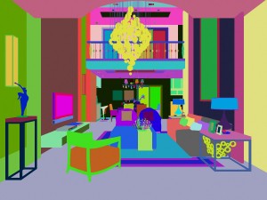 stylish luxury home decoration - living room 6102 3D Модель