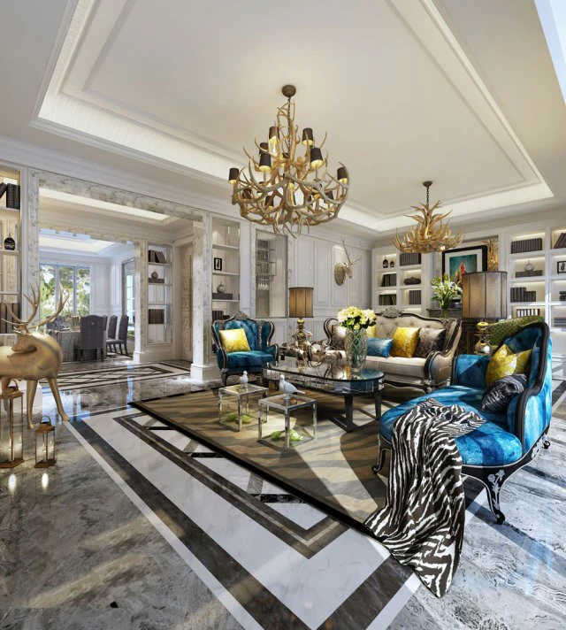 stylish luxury home decoration - living room 6103 3D Model .c4d .max .obj .3ds .fbx .stl .blend 