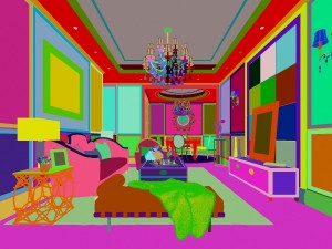 stylish luxury home decoration - living room 6104 3D Model