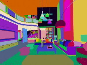 stylish luxury home decoration - living room 6105 3D Model