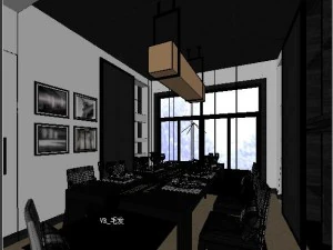 stylish luxury home decoration - living room 6105 3D Model
