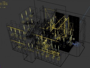 stylish luxury home decoration - living room 6105 3D Model