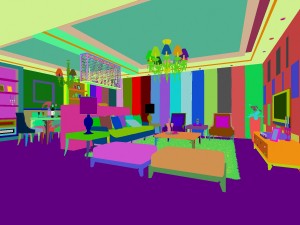 stylish luxury home decoration - living room 6106 3D Model
