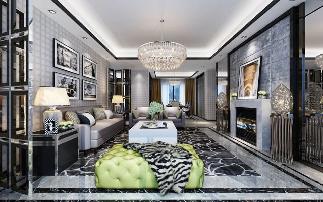 stylish luxury home decoration - living room 6107 3D Model .c4d .max .obj .3ds .fbx .stl .blend 