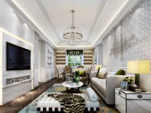 decoraci&oacute;n del hogar de lujo con estilo - sala de estar 6108 Modelo 3D