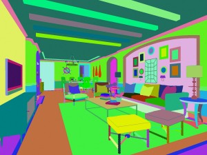 stylish luxury home decoration - living room 6109 3D Model