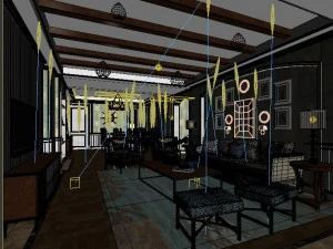 stylish luxury home decoration - living room 6109 3D Model