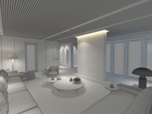 stylish luxury home decoration - living room 6110 3D Model