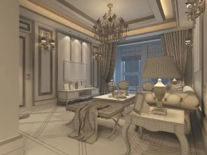 stylish luxury home decoration - living room 6111 3D Model