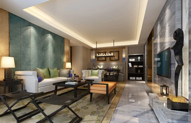 stylish luxury home decoration - living room 6112 3D Model .c4d .max .obj .3ds .fbx .stl .blend 