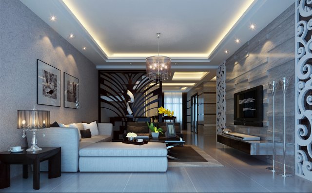 stylish luxury home decoration - living room 6113 3D Model .c4d .max .obj .3ds .fbx .stl .blend