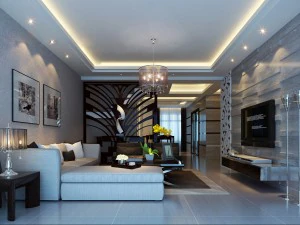 decoraci&oacute;n del hogar de lujo con estilo - sala de estar 6113 Modelo 3D