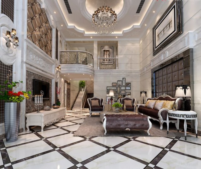stylish luxury home decoration - living room 6114 3D Model .c4d .max .obj .3ds .fbx .stl .blend 