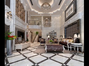 stylish luxury home decoration - living room 6114 3D Model