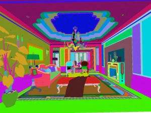 stylish luxury home furnishings - living room 6115 3D Model