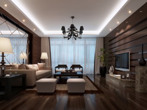 stylish luxury home decoration - living room 6116 Modello 3D