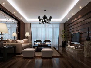 stylish luxury home decoration - living room 6116 3D Model