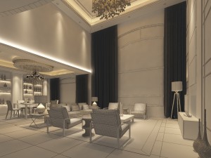 stylish luxury home decoration - living room 6117 3D Model