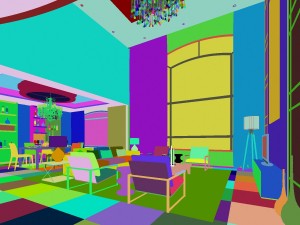 stylish luxury home decoration - living room 6117 3D Model