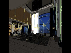 stylish luxury home decoration - living room 6117 3D Model