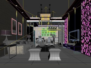 stylish luxury home decoration - living room 6118 Model 3D