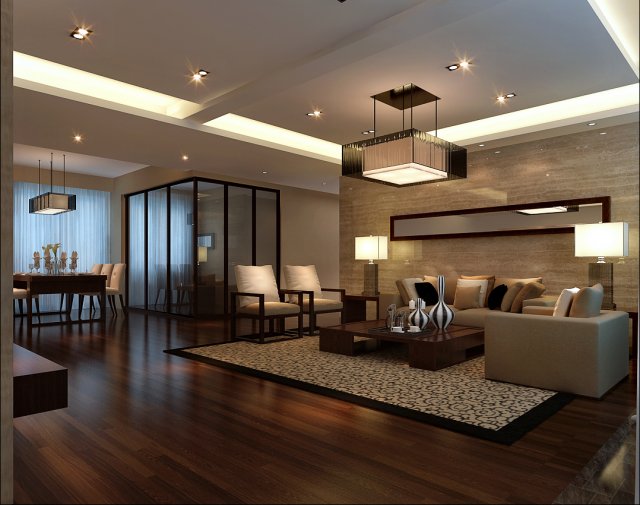 stylish luxury home decoration - living room 6119 3D Model .c4d .max .obj .3ds .fbx .stl .blend