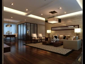 stylish luxury home decoration - living room 6119 3D Model