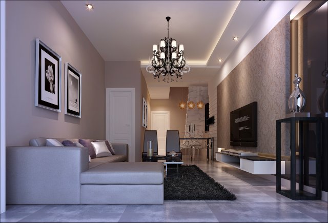 stylish luxury home decoration - living room 6122 3D 모델 .c4d .max .obj .3ds .fbx .stl .blend 