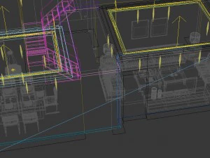 şık l&uuml;ks ev dekorasyonu - oturma odası 6123 3D Model