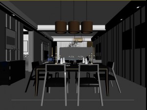 stylish luxury home decoration - living room 6124 3D Модель