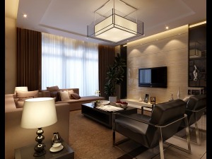 stylish luxury home decoration - living room 6125 3D 模型