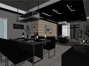 stylish luxury home decoration - living room 6125 3D मॉडल
