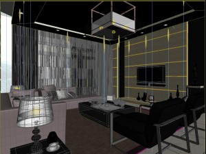 stylish luxury home decoration - living room 6125 3D मॉडल