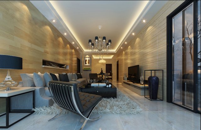 stylish luxury home decoration - living room 6126 3D 모델 .c4d .max .obj .3ds .fbx .stl .blend 
