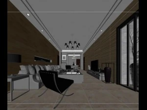 stylish luxury home decoration - living room 6126 3D Model