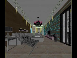 stylish luxury home decoration - living room 6126 3D Model