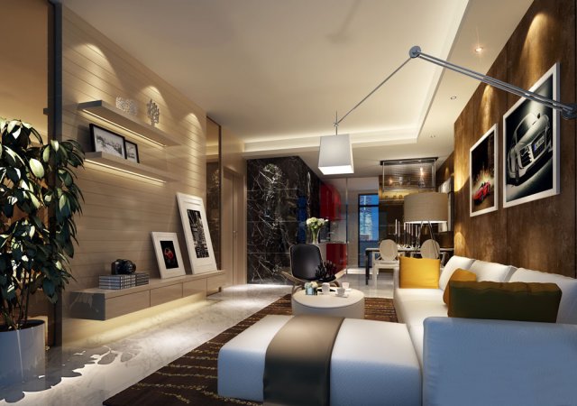 stylish luxury home decoration - living room 6127 Modelo 3D .c4d .max .obj .3ds .fbx .stl .blend 