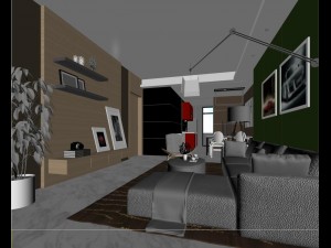 stylish luxury home decoration - living room 6127 Modelo 3D