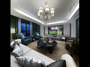 stylish luxury home decoration - living room 6128 3D Model