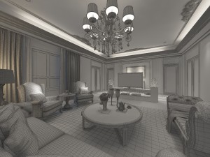 stylish luxury home decoration - living room 6128 3Dモデル